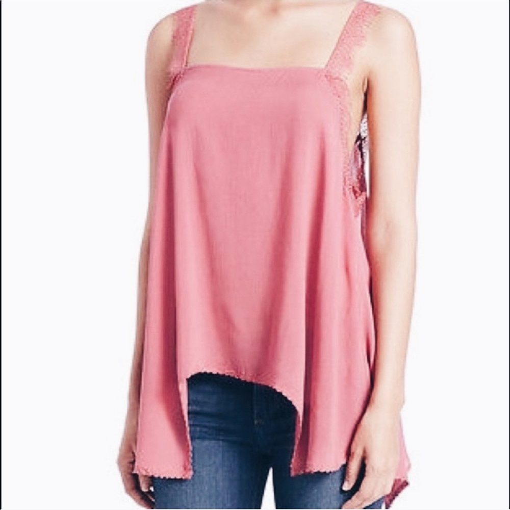 ⚡️NWOT Free People Lace Strap Dobby Dot Tank⚡️